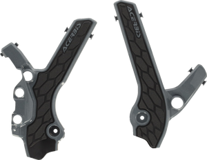 X-Grip Frame Guards - Gray/Black - DR-Z 400S/E/SM - Lutzka's Garage