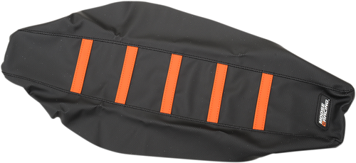 Ribbed Seat Cover - Black Cover/Orange Ribs - KTM