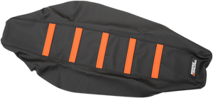 Ribbed Seat Cover - Black Cover/Orange Ribs - KTM