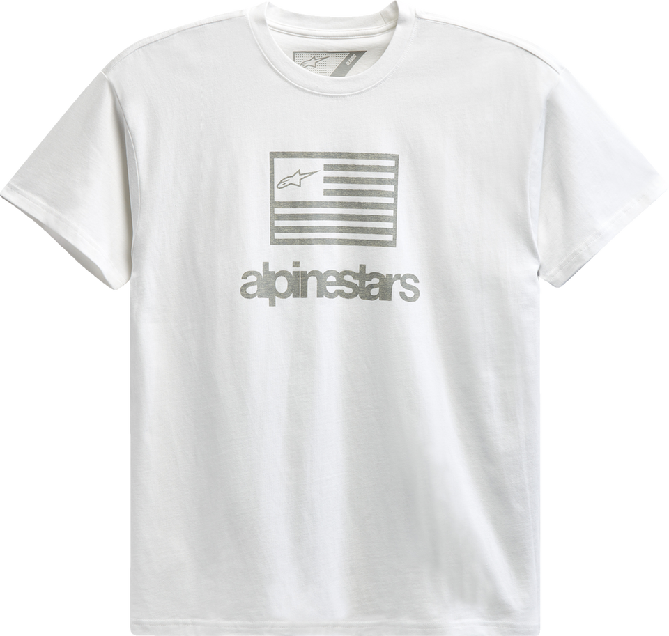 Flag T-Shirt - White - Medium - Lutzka's Garage