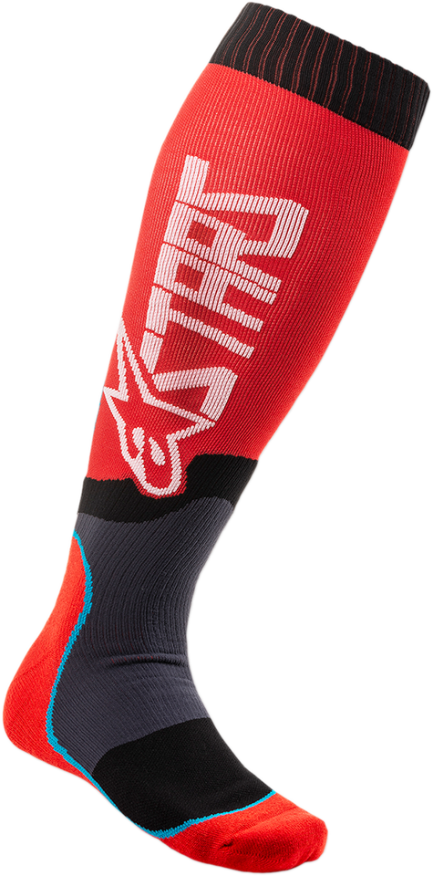 MX Plus 2 Socks - Red/White - Small/Medium - Lutzka's Garage