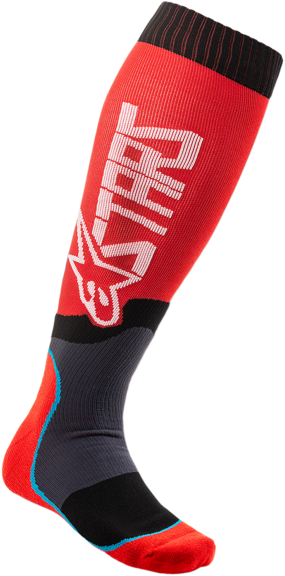 MX Plus 2 Socks - Red/White - Small/Medium - Lutzka's Garage