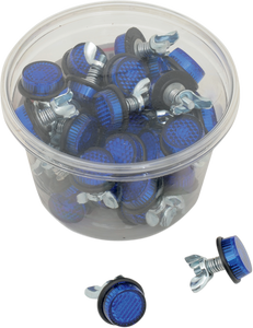 License Plate Reflectors - 40ct Tub - Blue - Lutzka's Garage