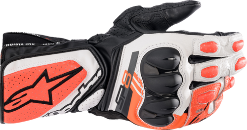 SP-8 V3 Gloves - Black/White/Fluo Red - Small - Lutzka's Garage