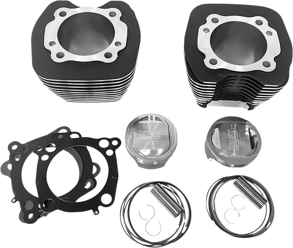 Cylinder Kit - 107" - Black with Highlighted Fins