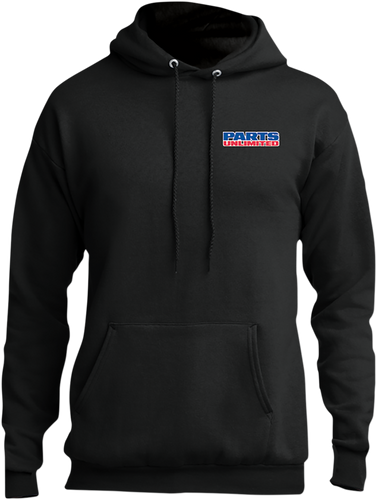 Parts Unlimited Hoodie - Black - Small - Lutzka's Garage