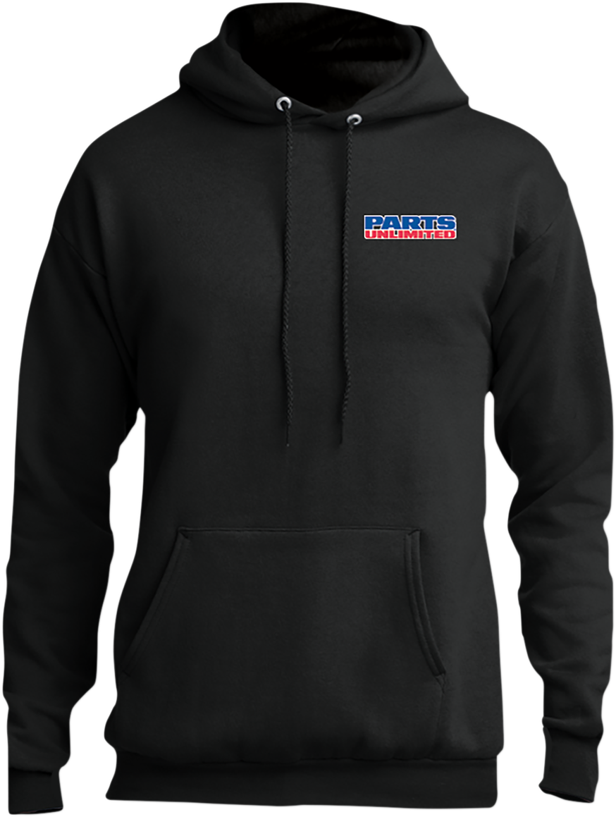 Parts Unlimited Hoodie - Black - Small - Lutzka's Garage