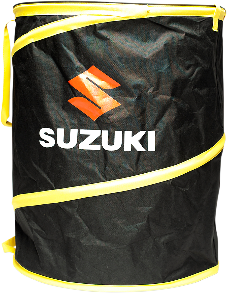 Trash Can - Black/Yellow - Suzuki - Lutzka's Garage