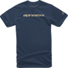 Linear Wordmark T-Shirt - Navy/Stone - Medium - Lutzka's Garage