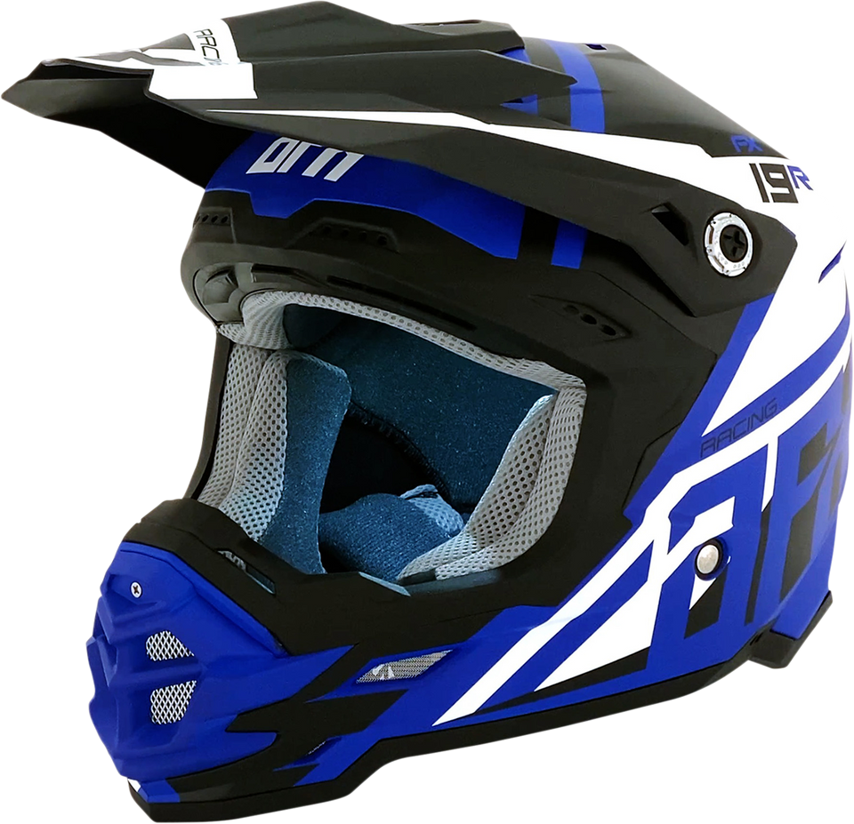 FX-19R Helmet - Racing - Matte Blue - Medium - Lutzka's Garage