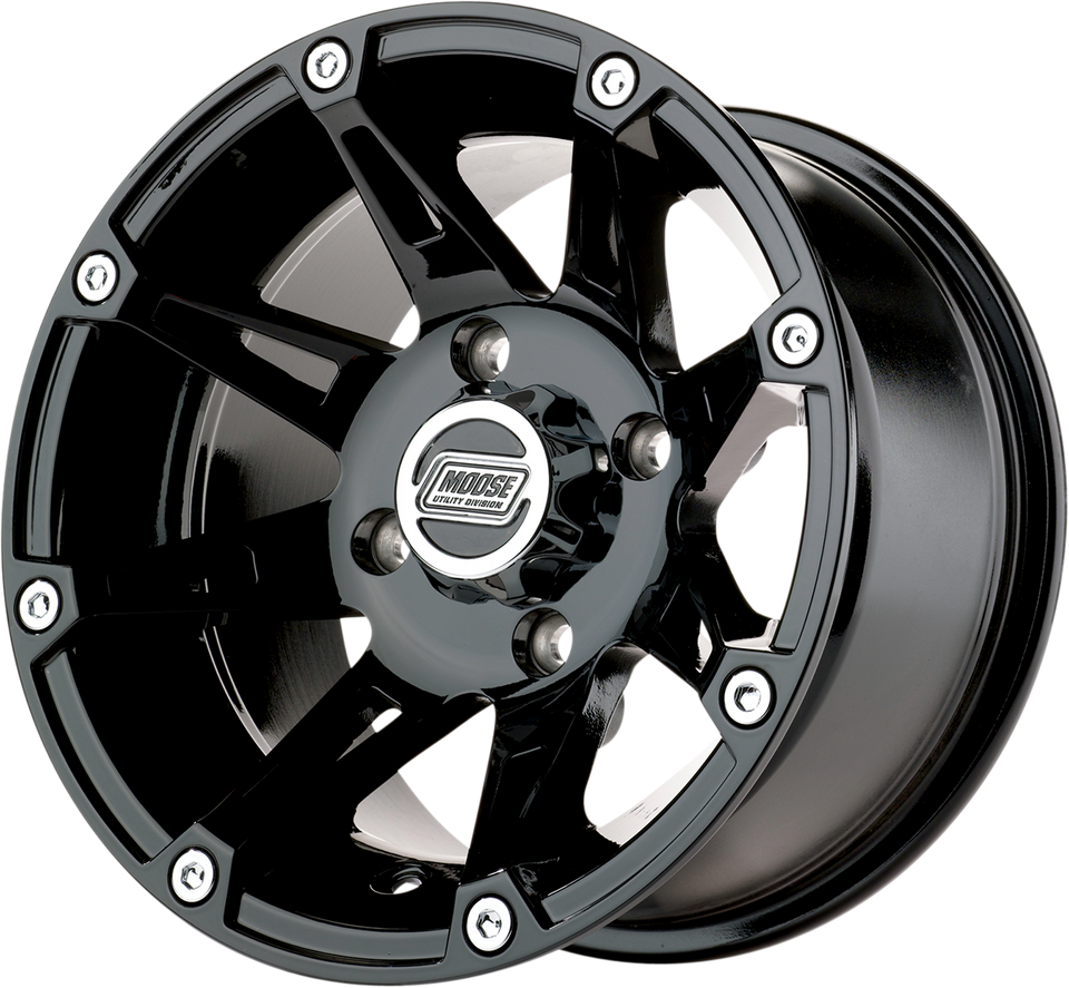 Wheel - 387X - Front/Rear - Machined Black - 12x7 - 4/4 - 4+3