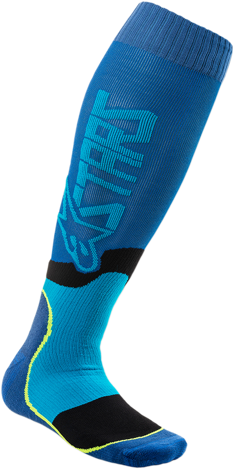 MX Plus 2 Socks - Black/Cyan - Small/Medium - Lutzka's Garage