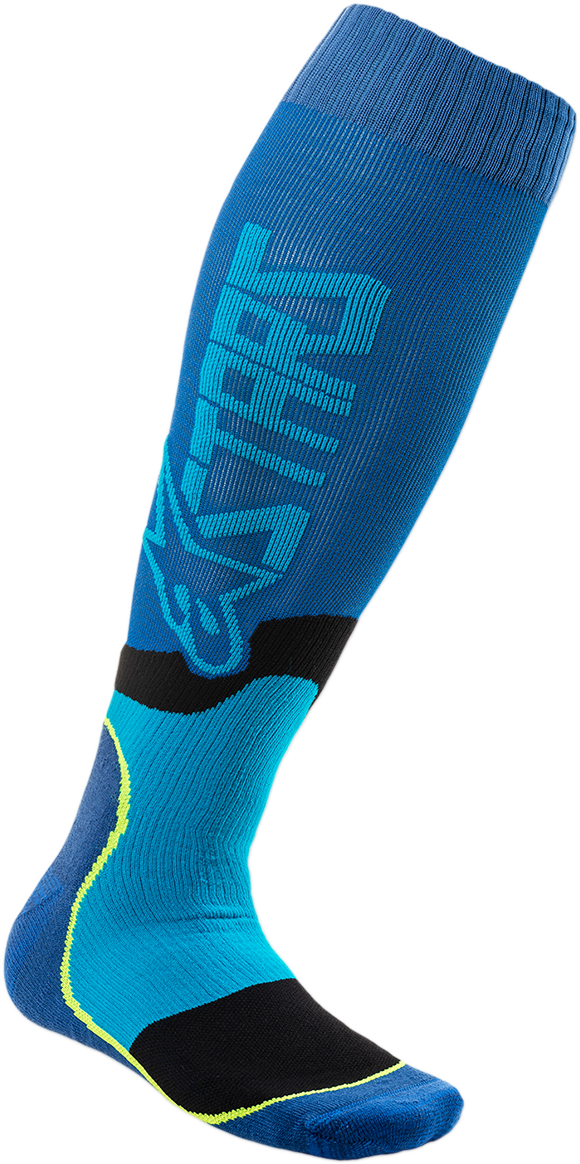 MX Plus 2 Socks - Black/Cyan - Small/Medium - Lutzka's Garage