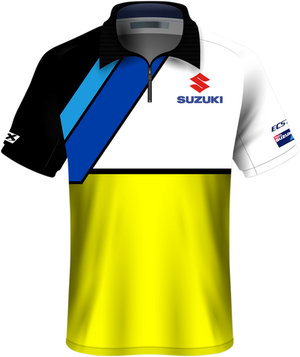 Suzuki Team Pit Shirt - Yellow/Black/White - Medium - Lutzka's Garage