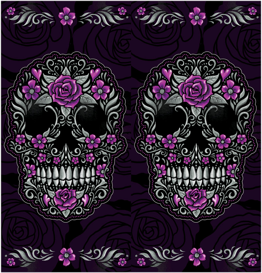 Neck Scarf - Floral Skull