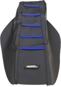 Ribbed Seat Cover - Black Cover/Blue Ribs - Yamaha