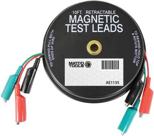 Test Leads - Electrical System - Retractable/Magnetic - 10