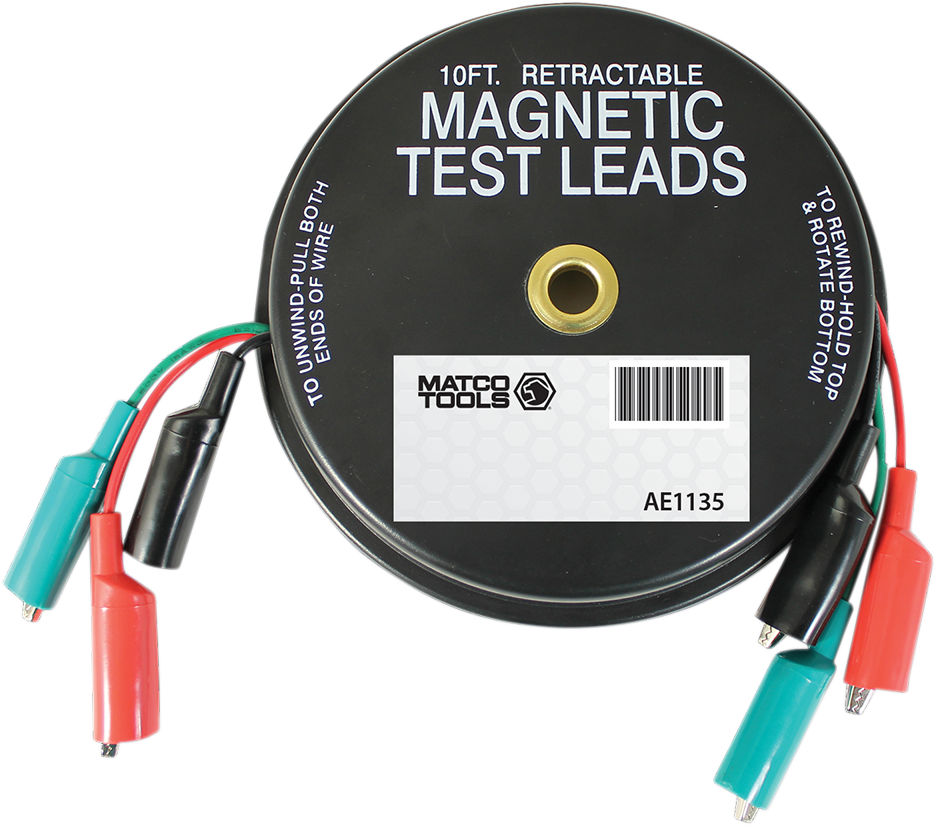 Test Leads - Electrical System - Retractable/Magnetic - 10