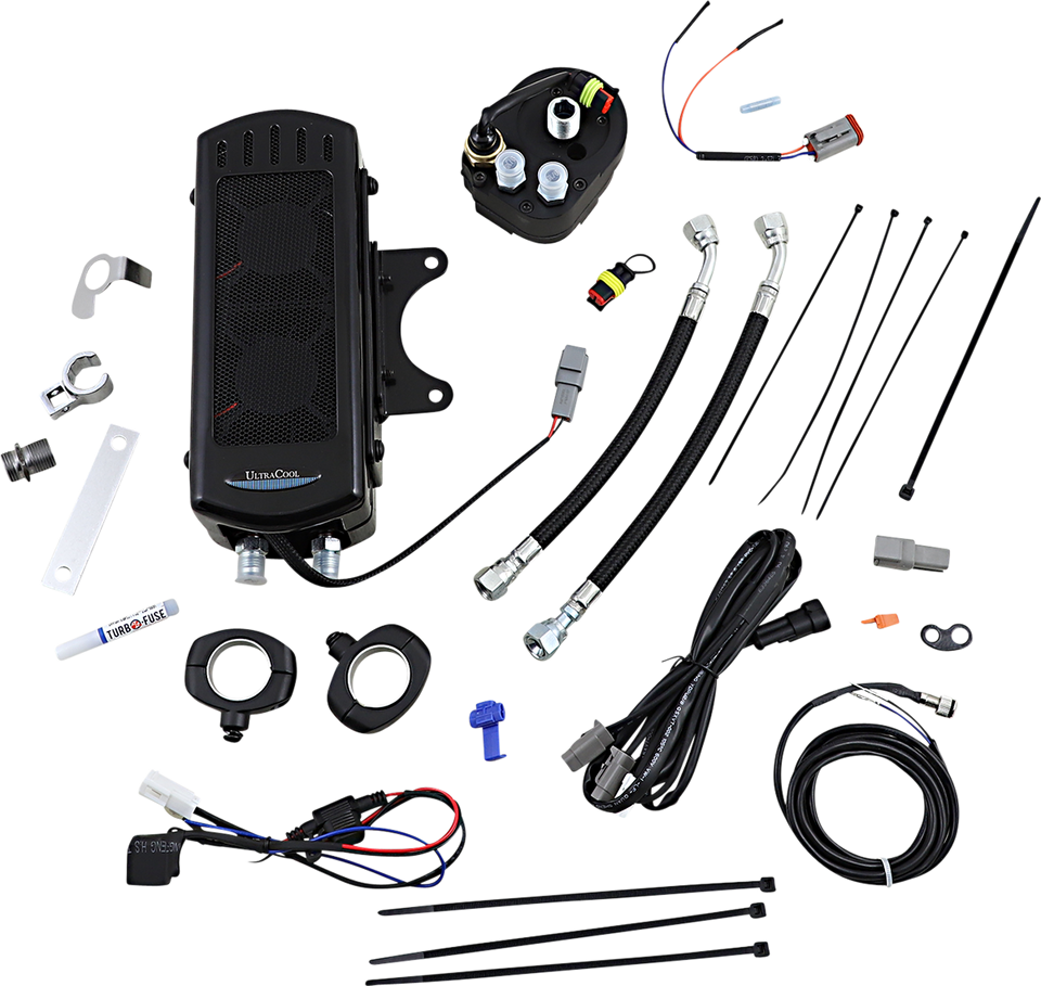 Oil Cooler Kit - Gloss Black - Touring/Trike - Lutzka's Garage