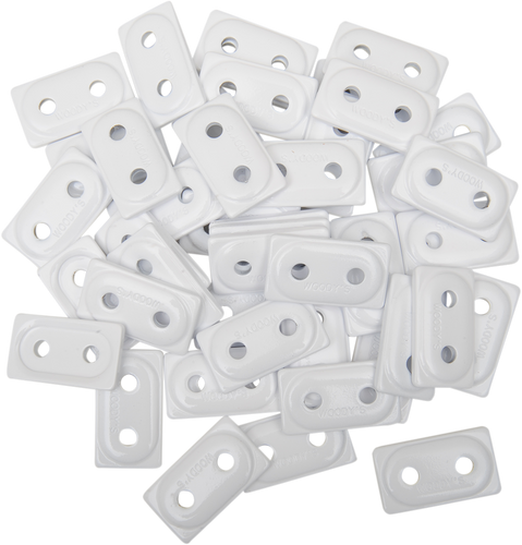 Support Plates - White - 48 Pack - Lutzka's Garage