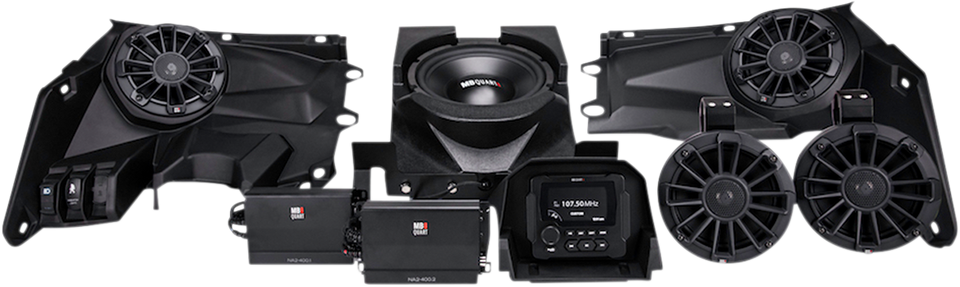 800W Audio System - 4 Speakers 2 Amplifiers - Can-Am