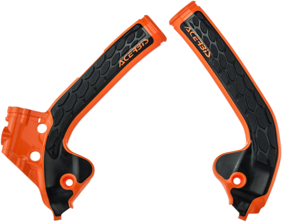 X-Grip Frame Guards - 16 Orange/Black - Gas Gas | Husqvarna | KTM