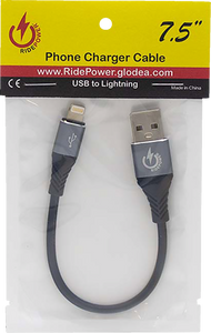 USB to Lightning Cable - Charger - Single-End - 7-1/2"