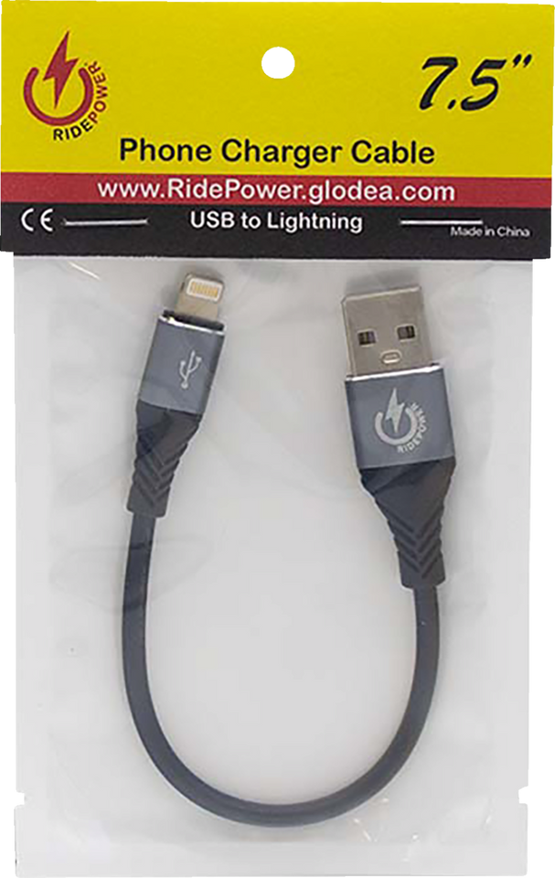 USB to Lightning Cable - Charger - Single-End - 7-1/2"