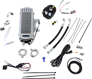 Oil Cooler Kit - Chrome - Touring/Trike - Lutzka's Garage