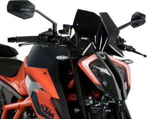 New Generation Windscreen - 10-1/2" - Black - 1290 Super Duke R - Lutzka's Garage