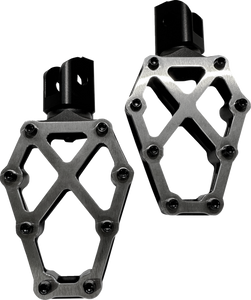 NXL Footpegs - Black w/ Stainless Steel Cover