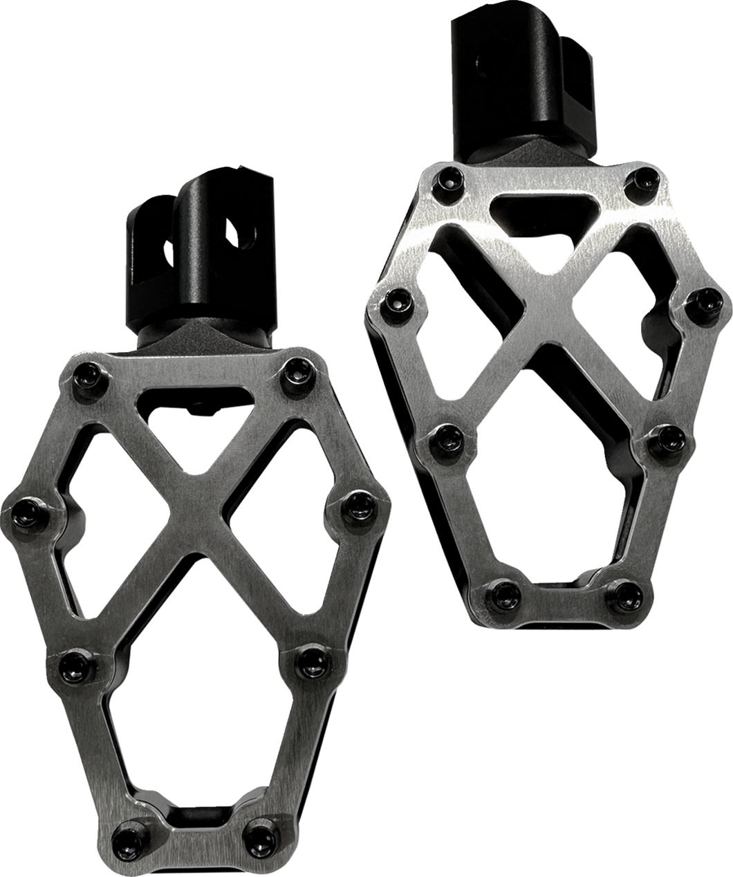 NXL Footpegs - Black w/ Stainless Steel Cover