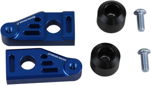 Axle Block Sliders - Yamaha FZ-9 - Blue - Lutzka's Garage