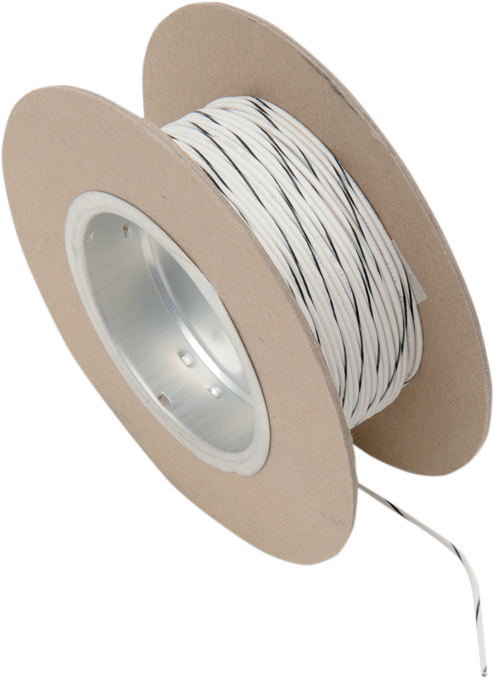 100 Wire Spool - 18 Gauge - White/Black - Lutzka's Garage