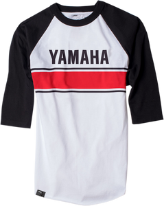 Yamaha Vintage Baseball T-Shirt - White/Black - Medium - Lutzka's Garage