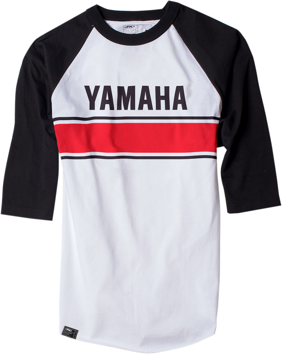 Yamaha Vintage Baseball T-Shirt - White/Black - Medium - Lutzka's Garage