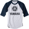 Yamaha Baseball T-Shirt - Navy/Heather Gray - Medium - Lutzka's Garage