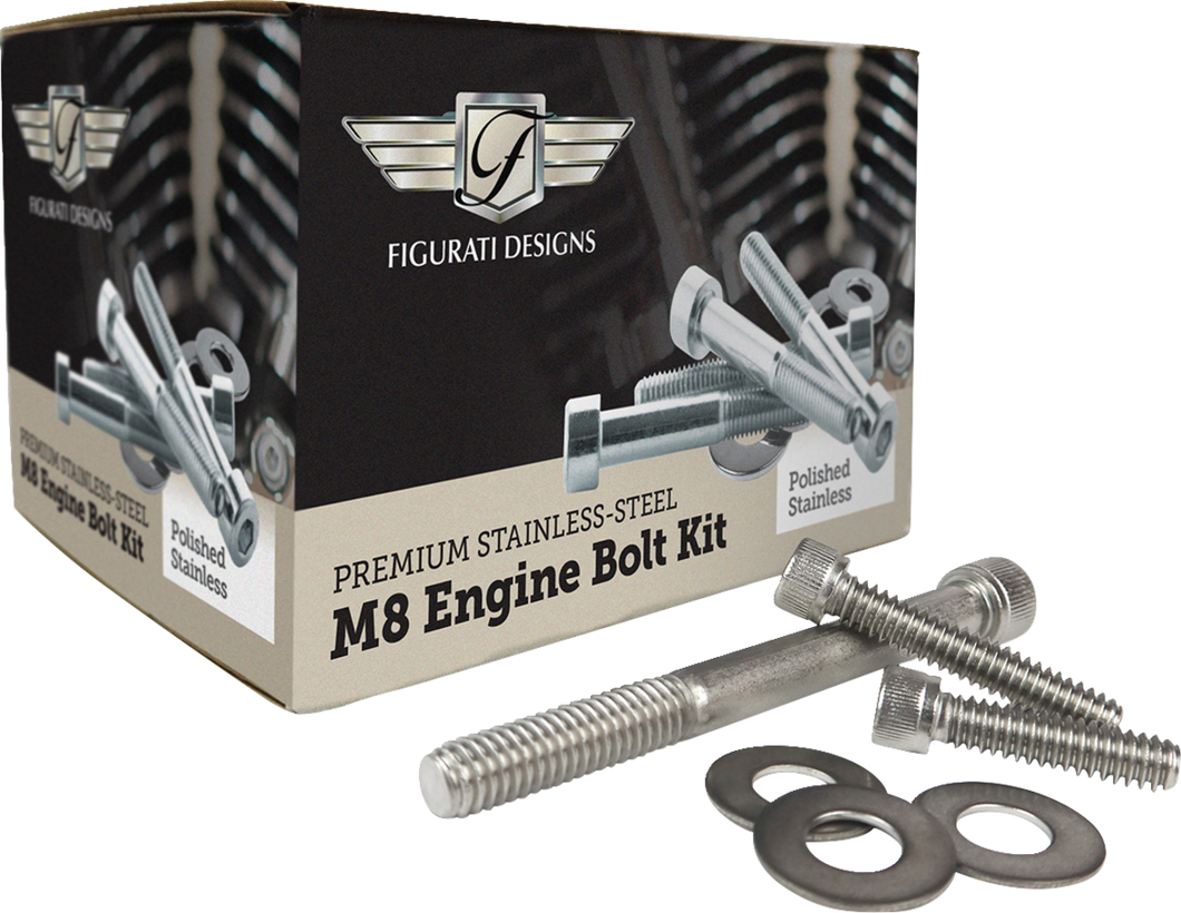 Engine Bolt Kit - Polished - M8