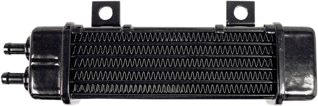 Universal Oil Cooler - 6-Row - Gloss Black - Lutzka's Garage