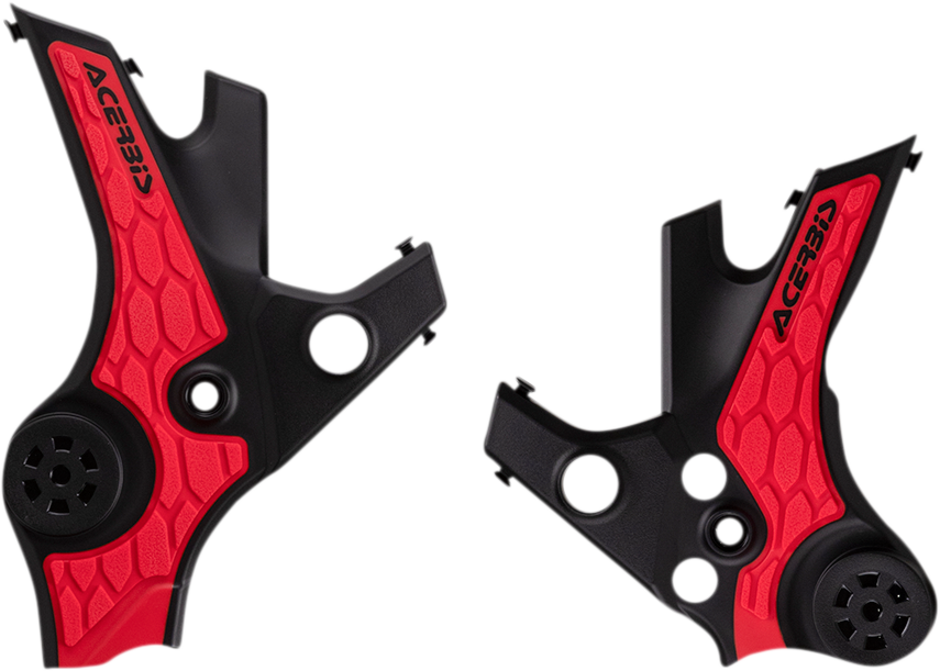 X-Grip Frame Guards - Red/Black - Honda African Twin - Lutzka's Garage