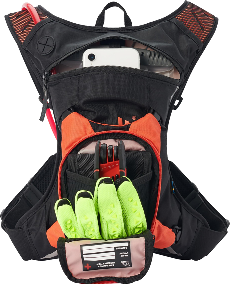 Moto Hydration Pack - 3L - Factory Orange/Black