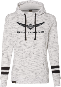 Womens Goldwing Bold Pullover Hoodie - White/Black - Small - Lutzka's Garage