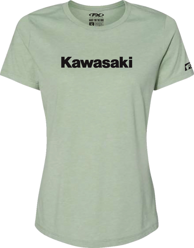 Womens Kawasaki T-Shirt - Light Heather Green - Small - Lutzka's Garage