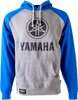 Yamaha Pullover Hoodie - Gray/Royal Blue - Medium - Lutzka's Garage