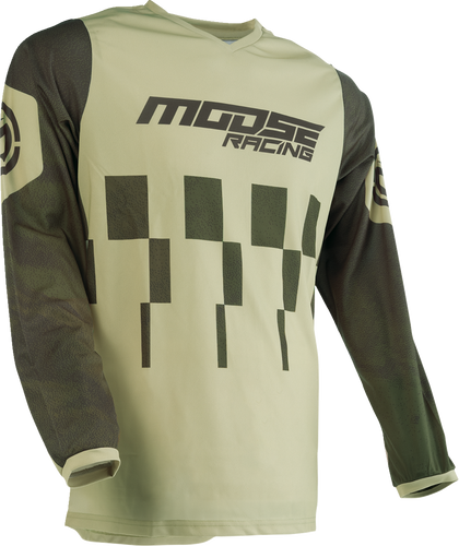 Qualifier Jersey - Green/Tan - Small - Lutzka's Garage