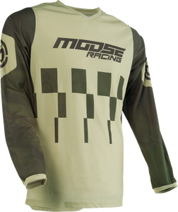 Qualifier Jersey - Green/Tan - Small - Lutzka's Garage