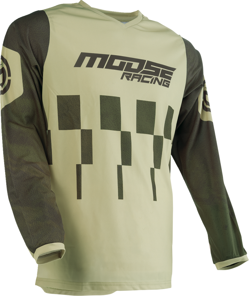 Qualifier Jersey - Green/Tan - Small - Lutzka's Garage