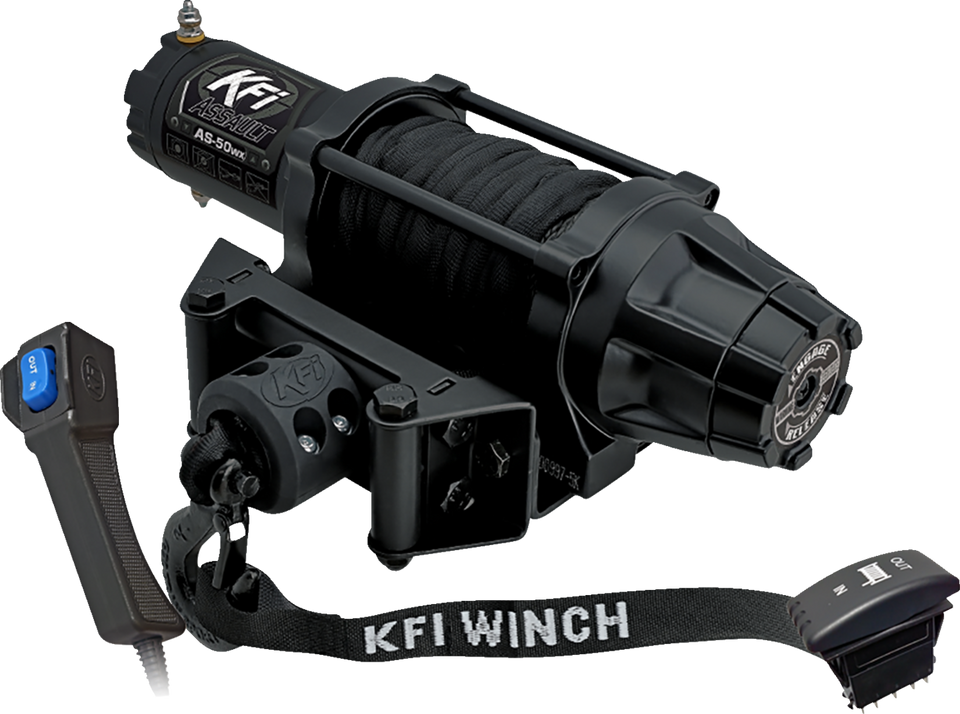 AS-50WX Assault Winch - 5000 lb - Synthetic Cable - Wide