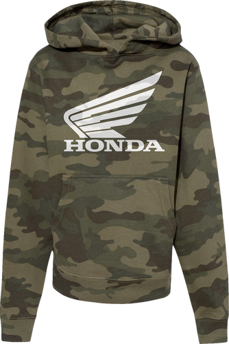 Youth Honda Hoodie - Camo - Small - Lutzka's Garage