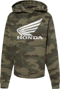 Youth Honda Hoodie - Camo - Small - Lutzka's Garage